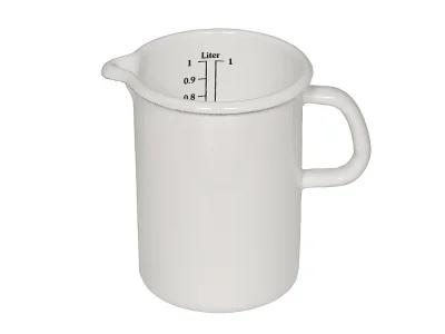 Riess Küchenmaß Emaille Messbecher Weiß 10cm