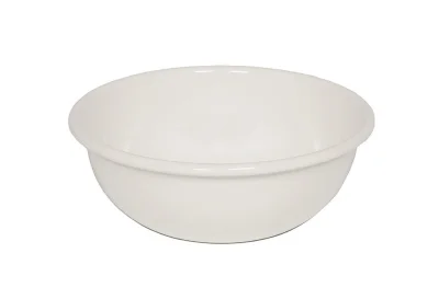 Riess Obst und Salatschüssel Emaille Weiß 22cm