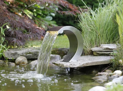 Ubbink MAMBA S LED Wasserfall Teich und Pool Edelstahl 24cm