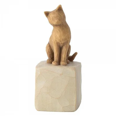Willow Tree Figur - Love my Cat - Katzenfigur Hellbraun
