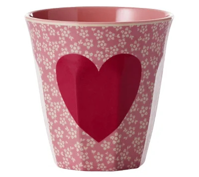 Rice Melamin Becher Heart Two Tone Medium