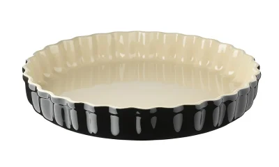 Le Creuset Tarte-Form Steinzeug Schwarz 28cm