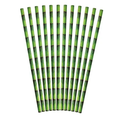 Papierstrohhalme Bambus Trinkhalme Papier 24 Stück Plastikfrei Kompostierbar