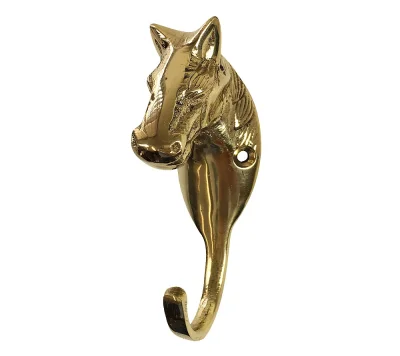 Garderobenhaken Pferd Messing Wandhaken Nostalgie Vintage 11cm