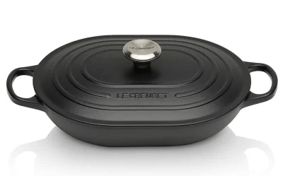 Le Creuset Oblong Signature Gusseisen Schwarz 31cm