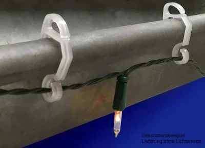 240 Haken zum Aufhängen Lichterkette an Dachrinne Lichtschlauch Befestigung