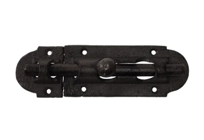 Rustikaler Türriegel Schlossriegel Schieberiegel Gusseisen Schwarz Antik-Stil 19,5cm