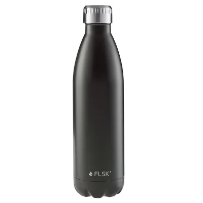 FLSK Trinkflasche BLCK Isolierflasche Schwarz Black 500 ml