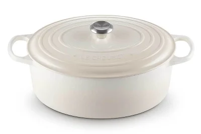 Le Creuset Bräter Signature Oval Gusseisen Meringue 31cm