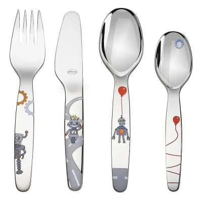 Rösle Kinderbesteck Set 4-tlg. Kleiner Roboter Edelstahl
