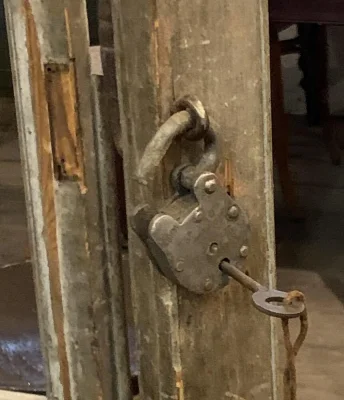 Deko Vorhängeschloss Vintage Rostig Schloss mit Schlüssel Gusseisen Antik-Stil