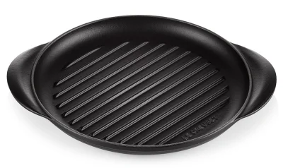 Le Creuset Grillplatte Rund Gusseisen Schwarz 25cm