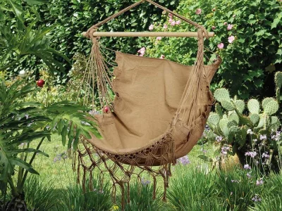 Hängesessel Bequem Fransen Hängestuhl Boho Style Outdoor Camping