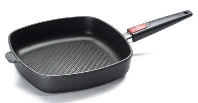 Woll Steakpfanne Nowo Titanium Induktion Aluguss Eckig abnehmbarer Stiel 28x28cm