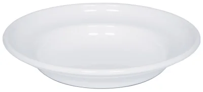 Riess Teller Tief Emaille Weiß Suppenteller Campingteller 22cm