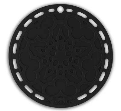 Le Creuset Silikon Untersetzer Tradition Rund Schwarz 20cm