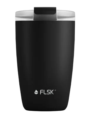 FLSK CUP Kaffeebecher Black Schwarz Coffee to go-Becher 350 ml