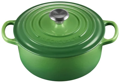Le Creuset Bräter Signature Rund Gusseisen Bamboo Green 20 cm