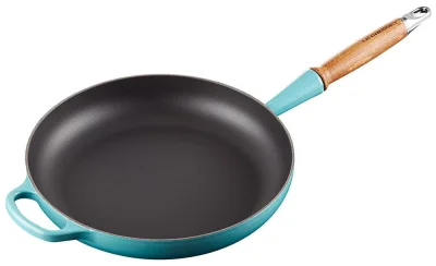 Le Creuset Bratpfanne mit Holzgriff Signature Gusseisen Karibik 28cm