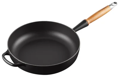 Le Creuset Sautepfanne Signature Gusseisen Holzgriff Schwarz 28cm