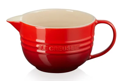Le Creuset Rührschüssel mit Henkel Steinzeug Kirschrot
