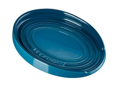 Le Creuset Kochlöffelablage Oval Kochlöffelhalter Steinzeug Deep Teal Petrol