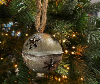 Christbaumkugel Glöckchen Zink Rostig Vintage-Stil Christbaumschmuck Nostalgie