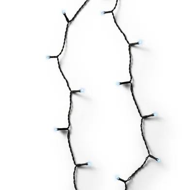 LED-Lichterkette kaltweiß mit 96 LEDs Timer Außenbereich 7m