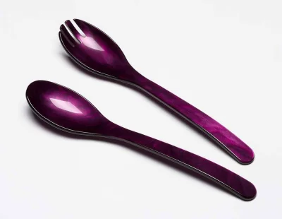 Heim Söhne Salatbesteck Acrylglas Pflaume