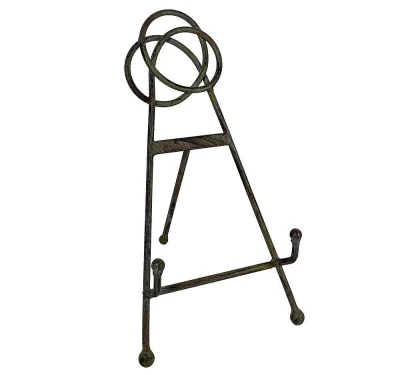 Buchstütze Nostalgie Buchständer Eisen Grau Kochbuchhalter Vintage-Stil