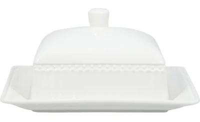 Greengate Butterdose Alice White Porzellan 9cm Weiß