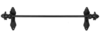 Handtuchhalter Schwarz Gusseisen Vintage-Stil Handtuchstange Wandmontage 70 cm