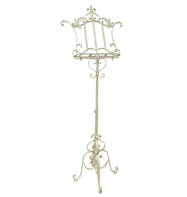 Notenständer Gästebuch-Ständer Staffelei Eisen 170cm Verstellbar Antik-Stil Weiß