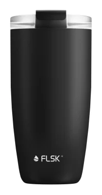 FLSK CUP Kaffeebecher Black Schwarz Coffee to go-Becher 500 ml