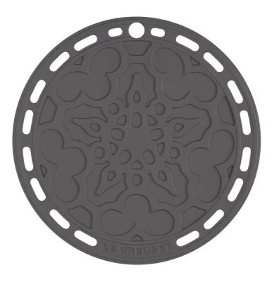 Le Creuset Silikon Untersetzer Tradition Rund Flint Grau 20cm