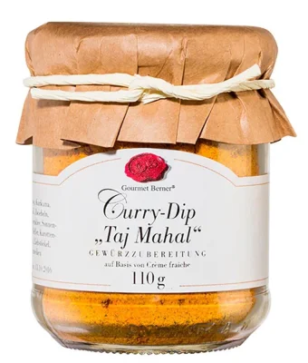 Gourmet Berner Curry Dip Taj Mahal Gewürzmischung für Créme Fraîche 110g