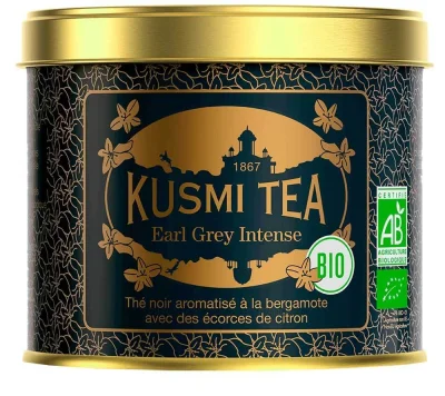Kusmi Tea Earl Grey Intense BIO Schwarzer Tee Bergamotte Zitrone - Dose 100 g