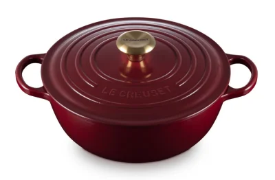 Le Creuset La Marmite Signature Familientopf Gusseisen Garnet (Rhone) Bordeaux-Rot 26cm