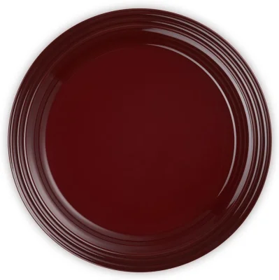 Le Creuset Speiseteller Steinzeug Garnet (Rhone) Bordeaux-Rot 27cm