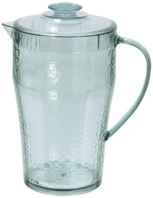 Wasserkrug 1,9l Kunststoff Krug mit Deckel Karaffe für Camping Party Picknick
