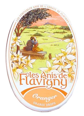 Les Anis de Flavigny Fleur d'Oranger Bonbons mit Orangengeschmack 50g Dose
