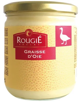 Rougié Gänsefett Graisse d’Oie zum Braten Gänseschmalz im Glas 320 g