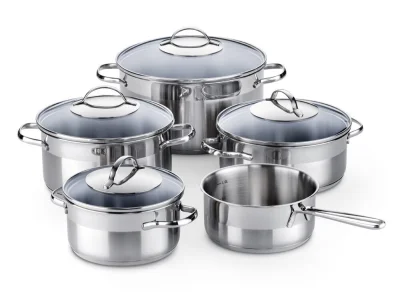 Kelomat Kochtopfset MURANO S 9 tlg. Topfset Edelstahl inkl. Deckel