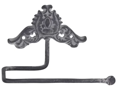 Chic Antique Toilettenpapierhalter Barock Eisen Antik-Stil Shabby Grau