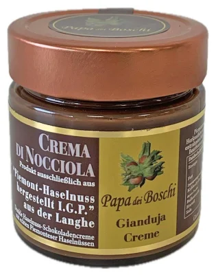 Papa dei Boschi Gianduja Creme Schoko Haselnusscreme Piemont 250 g