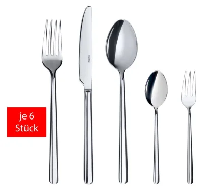 Kelomat Besteckset Classico Edelstahl Silber 30-tlg.