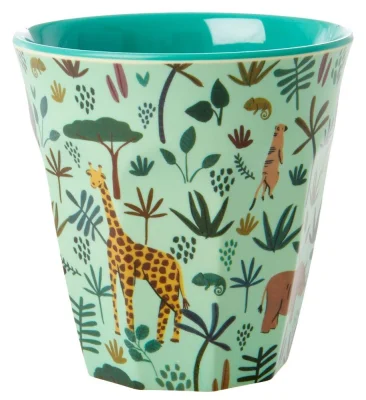 Rice Melamin Becher Jungle Print Dschungel Grün Medium