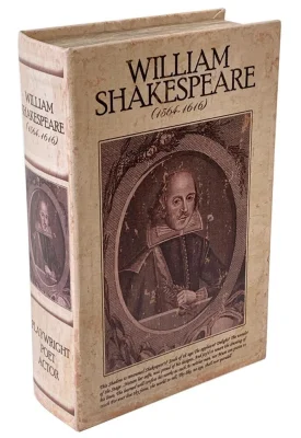 Hohles Buch Geheimfach WILLIAM SHAKESPEARE Buchversteck Buchsafe Antik-Stil 21 cm