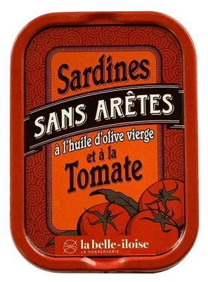 la belle-iloise Sardinen ohne Gräten mit Olivenöl und Tomate - Dose 115 g