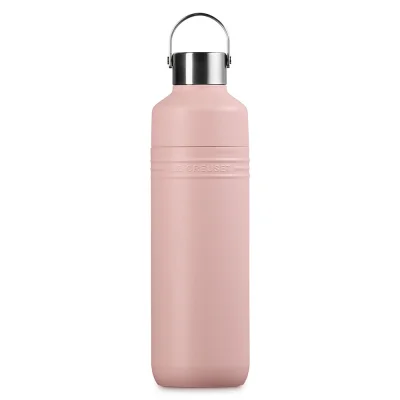 Le Creuset Trinkflasche On The Go Edelstahl Isolierflasche Shell Pink 500 ml